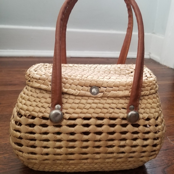 Vintage woven Basket bag - Picture 4 of 4